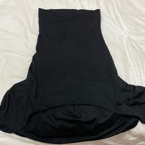 Y2K asymmetrical black maxi skirt